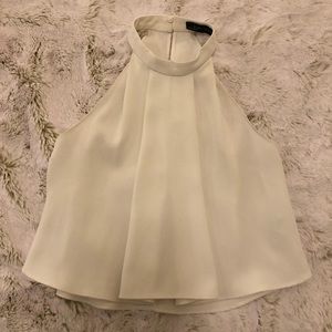 Zara White Halter/Tank Blouse